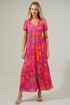 Constance Floral Monaco Tiered Maxi Dress